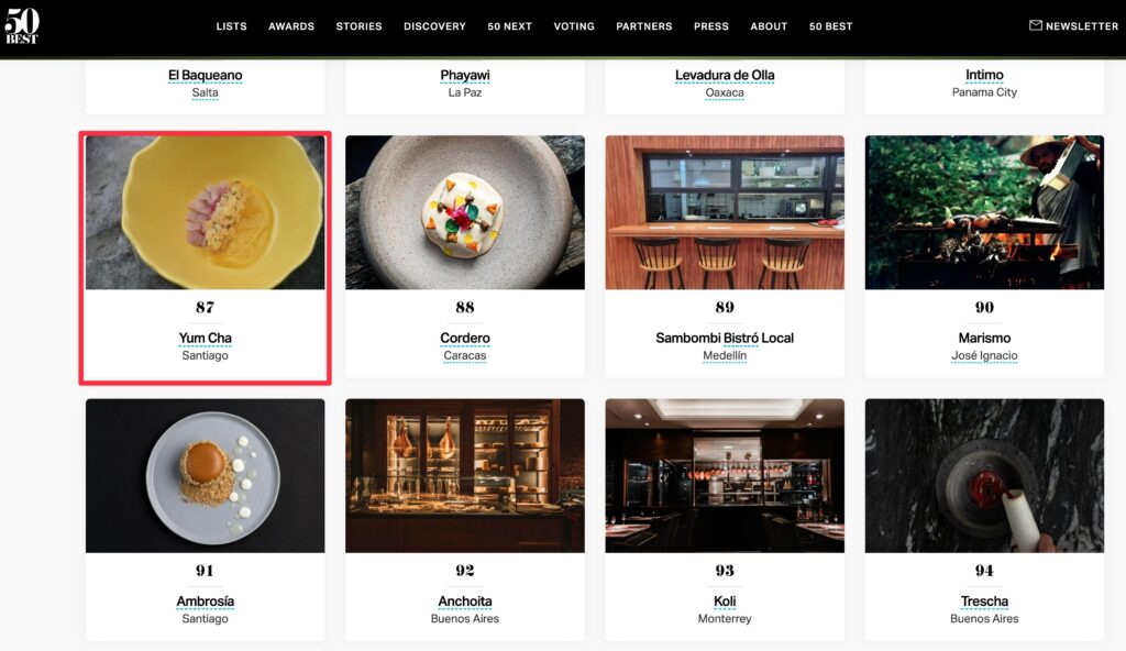 yum cha 87位