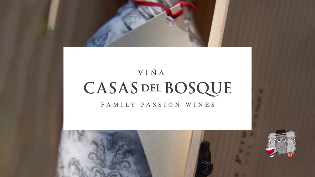 casas del bosqueのロゴとワイン